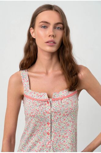 Νυχτικό με Πατιλέτα Vamp - Αμάνικο - Φλοράλ