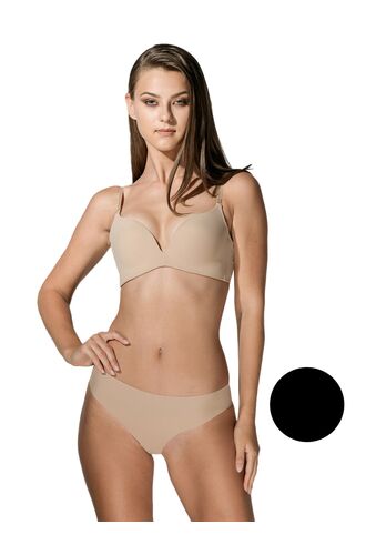 Brazilian slip Luna Secret Sense -Μαύρο- laser-cut - Χωρίς ραφές
