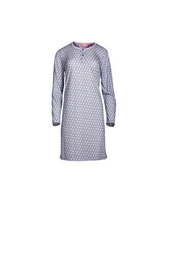 Γυναικείο Νυχτικό Pink Label - Μωβ - Γεωμετρικό ντεσέν - Θηλασμού