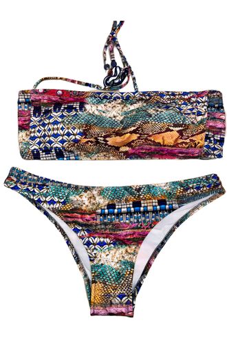 Lida Μαγιό bandeau στράπλες - Σετ μπικίνι Print - Καλοκαίρι 2019