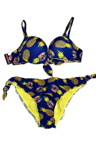 Lida Μαγιό Push Up - Σετ μπικίνι με Ανανά - Cup B - Καλοκαίρι 2019
