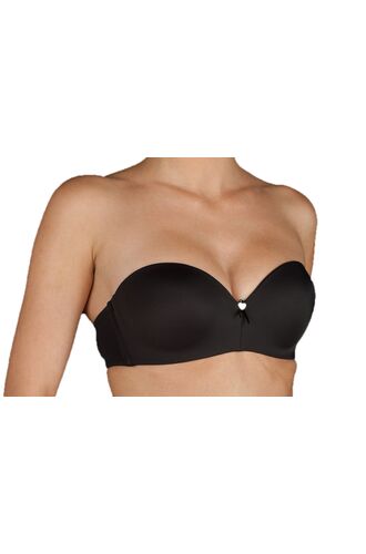 Σουτιέν  στράπλες Selene Cintia - Μαύρο με ενίσχυση - Αόρατο - Cup B