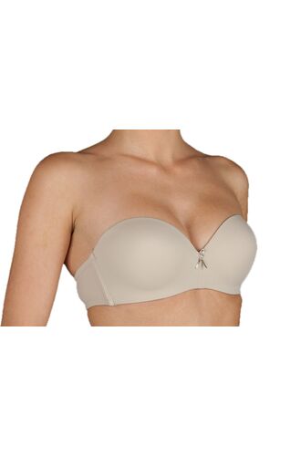 Σουτιέν  στράπλες Selene Cintia - Μπεζ με ενίσχυση - Αόρατο - Cup B