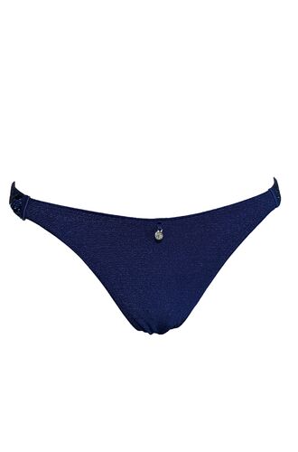 Slip Tanga MED KIM - Μπλε - Μεταλλιζέ - Λάστιχο με γκλίτερ