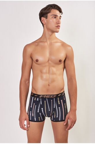 MED Ανδρικό boxer CAPSULE - Μαύρο - Print