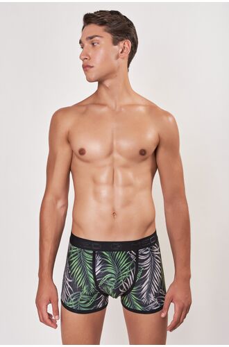 MED Ανδρικό boxer KANEY - Πράσινο - Μαύρο - Print ΦτέρηMED Ανδρικό boxer KANEY - Πράσινο - Μαύρο - Print Φτέρη