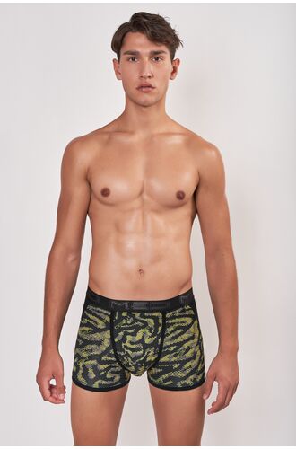 MED Ανδρικό boxer REESE - Πράσινο - Μαύρο - Παραλλαγή