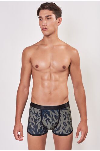 MED Ανδρικό boxer ROGER - Χακί - Μαύρο - Animal Print