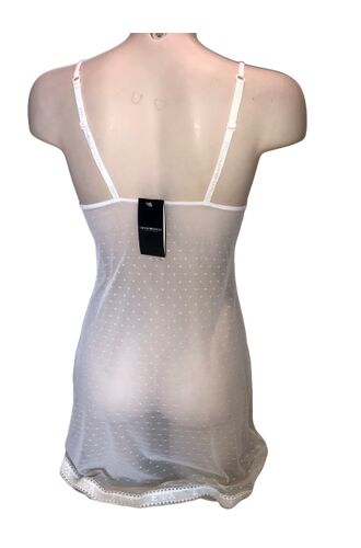 Γυναικείο Νεγκλιζέ Armani - Δαντέλα  - Ελαστικό - Διαφάνεια - Λευκό