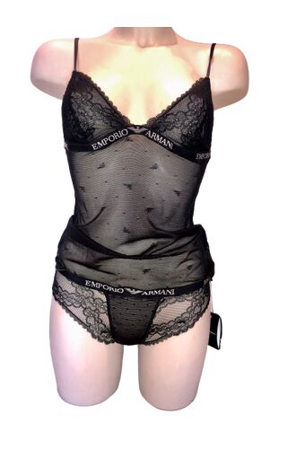 Γυναικείο Τοπάκι Armani - Δαντέλα - Σετ Σλίπ - Ελαστικό
