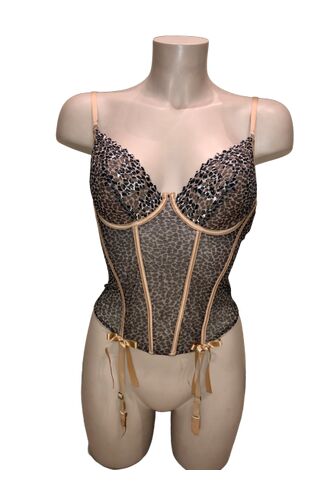 Γυναικείος Κορσές Lisca - Ελαστικό - Animal Print - Με Ζαρτιέρες