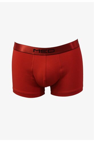 MED Ανδρικό boxer Logan - Fire-Red με φαρδύ εξωτερικό Κόκκινο λάστιχο