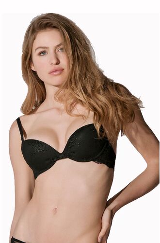Σουτιέν Push up Luna Honeymoon - Μαύρο - Ελαφριά ενίσχυση