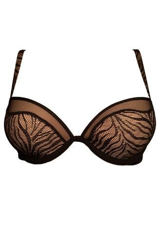 Σουτιέν Push Up MED KATIE - Μαύρο με Ενίσχυση - Cup B