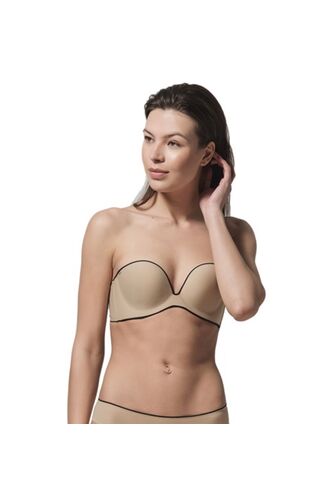 Σουτιέν  Στράπλες Luna New Miracle - Μπέζ με ενίσχυση - Τέλειο Κράτημα - Cup B