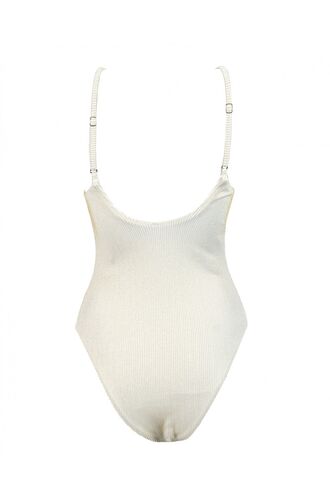 Γυναικείο μαγιό ολόσωμο Rock Club - Λευκό Lurex - Brazil