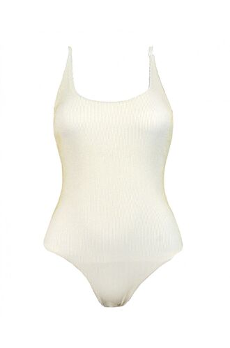 Γυναικείο μαγιό ολόσωμο Rock Club - Λευκό Lurex - Brazil