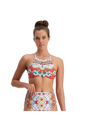Γυναικείο μαγιό τοπ Piha - Φλοράλ - Mix and Match Crop Top