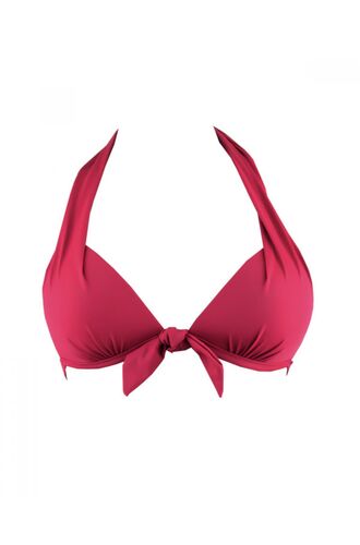 Μαγιό τρίγωνο Rock Club - Wine Red Bikini top Push Up - Ενίσχυση