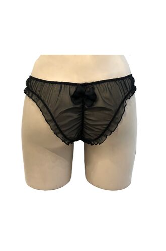 Γυναικείο slip Lida - Μαύρη διαφάνεια - Κανονικό