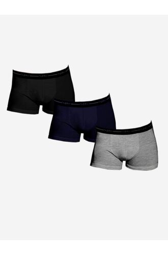 Ανδρικά Boxer Byblos - Βαμβακερά - Φαρδύ λάστιχο - 3 Τεμάχια - Μαύρο - Μπλε - Γκρί