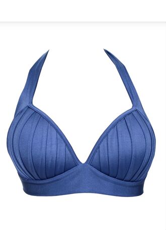 Μαγιό τρίγωνο Rock Club - Blue τοπ Bikini - Σταθερό cup C/D