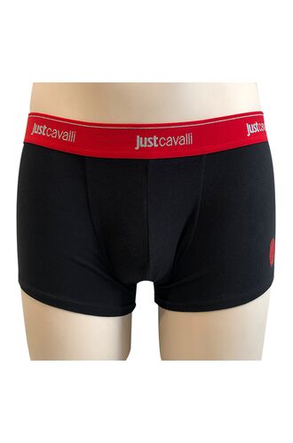 Ανδρικό boxer Just Cavalli - Μαύρο - Κόκκινο λάστιχο - Logo