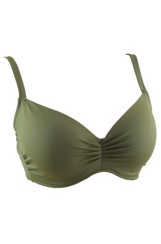 Μαγιό σουτιέν Rock Club - Μεγάλο στήθος - Χακί Bikini - Cup D E