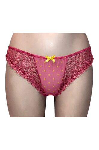 Brazilian slip Lida - Ροζ πουά - Hipster Δαντέλα