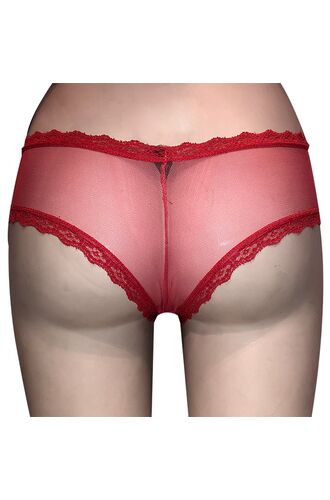 Γυναικείο boxer Lida - Κοραλί διαφάνεια - Δαντέλα