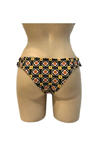 Γυναικείο Brazilian slip Lida - Εμπριμέ μαύρο - Δαντέλα