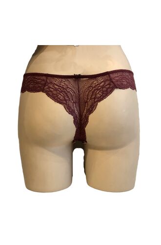 Γυναικείο Brazilian slip Lida - Φλοράλ δαντέλα - Δίχρωμο