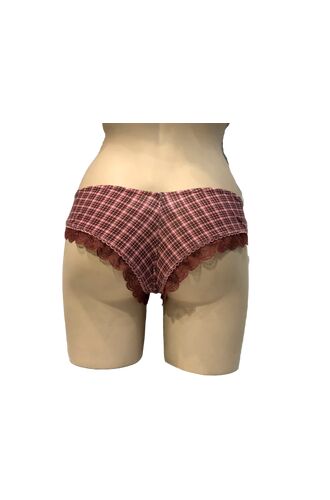 Γυναικείο Brazilian slip Lida - Ροζ καρό - Hipster