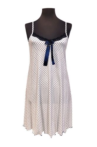 Γυναικείο νυχτικό Claire Katrania - Ιβουάρ πουά - Τιράντες