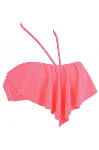 Μαγιό Bandeau Rock Club - Κοραλί Bikini - Βολάν - Cup B