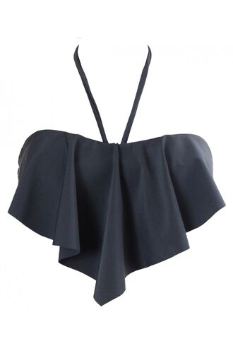 Μαγιό Bandeau Rock Club - Μαύρο Bikini - Βολάν - Cup B