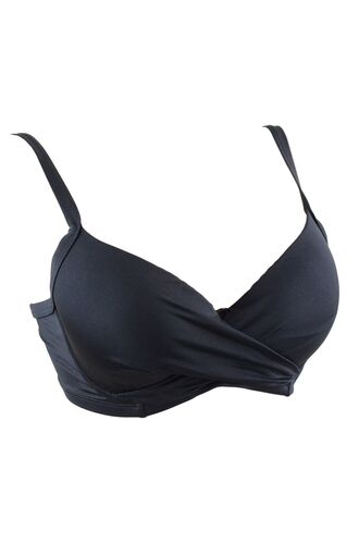 Μαγιό σουτιέν Rock Club - Μαύρο Bikini - Μεγάλο στήθος - Cup D