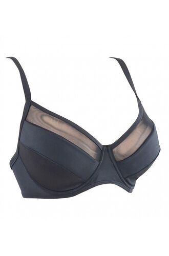 Μαγιό top Rock Club - Μεγάλο στήθος - Μαύρο Bikini - Cup D E