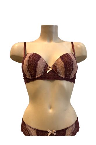 Σουτιέν Balconette Lida - Δαντέλα - Δίχρωμο - Cup B