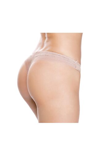 String slip Ysabel Mora - Floral δαντέλα πίσω - Αόρατο - Μπεζ