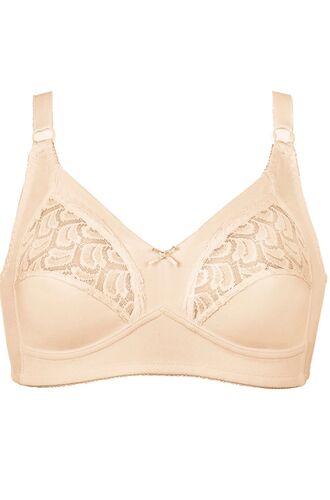 Σουτιέν Αμπάνελο Βαμβακερό Naturana  - Μπεζ  - Μεγάλα μεγέθη - Cup D