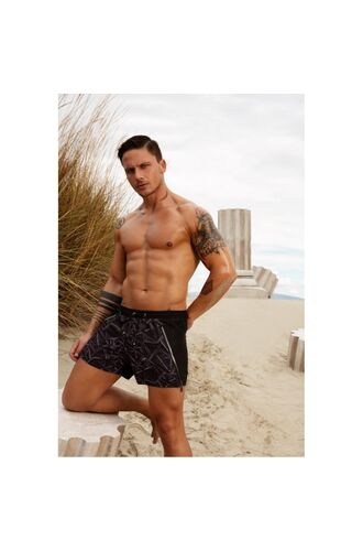 MED Ανδρικό Μαγιό Σορτς - JONATHAN - Μαύρο - Γκρι Print
