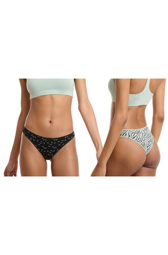 Γυναικείο Brazil Walk - Multicolor slip - Ίνες bamboo - 2 pack