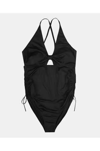 Γυναικείο Plus Size μαγιό ολόσωμο Rock Club - Μαύρο - Cup D/E