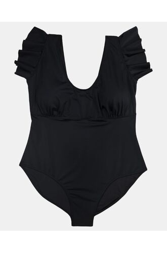 Γυναικείο Plus Size μαγιό ολόσωμο Rock Club - Μαύρο - Κανονικό - Cup D/E