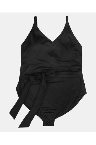 Γυναικείο Plus Size μαγιό ολόσωμο Rock Club - Μαύρο - Κρουαζέ - Cup D/E
