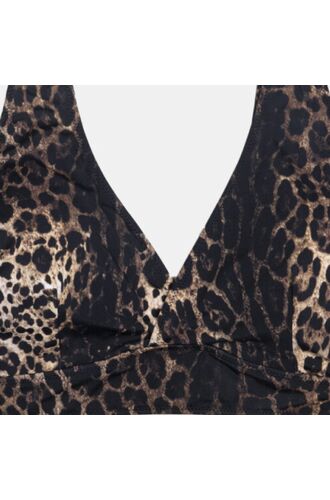 Μαγιό Crop Top Rock Club - Animal Bikini κρουαζέ - Plus Size