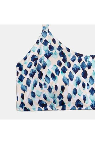 Μαγιό Crop Top Rock Club - Dreams print Bikini - Plus Size