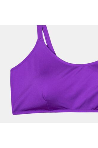 Μαγιό Crop Top Rock Club - Μωβ Bikini - Plus Size