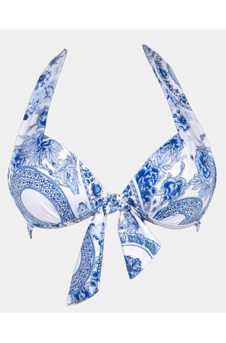 Μαγιό Push Up τρίγωνο Rock Club - Porcelain print - Bikini Cup B